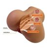 Crazy Bull Briony Realistic Vagina & Anal Masturbator with Vibrations – Brown